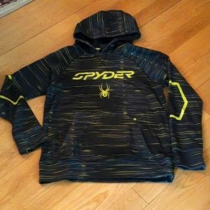 Spyder Boys/Youth Sweatshirt, Black & Yellow, Size Large (L/G/G)